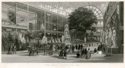 Transept ser mod nord, stor udstilling, 1851 af English School