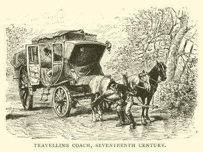 Reisewagen, siebzehntes Jahrhundert von English School