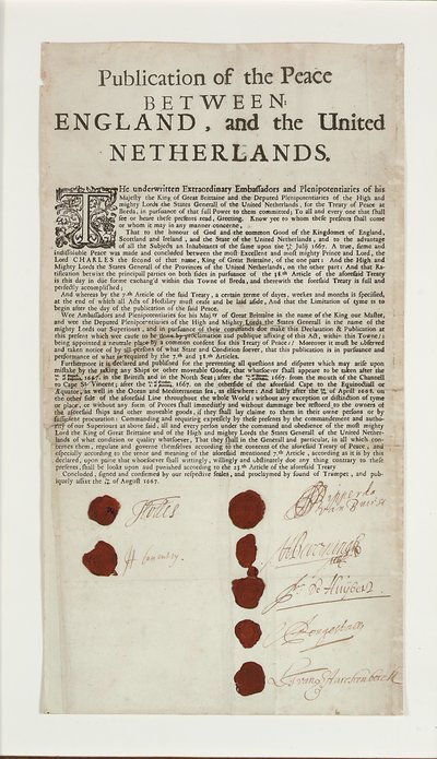 Traktaten i Breda, 1667 af English School