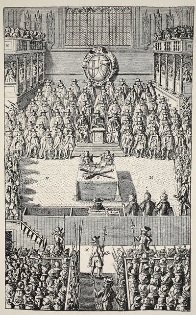 Retssagen mod Charles I, 4. januar 1649 af English School