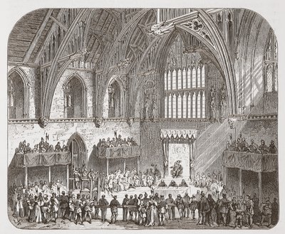Retssagen mod Lambert i Westminster Hall af English School