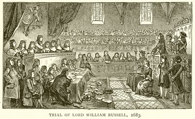 Retssag mod Lord William Russell, 1683 af English School