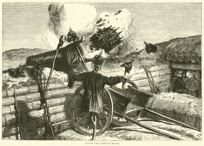Prøver fjendens rækkevidde, oktober 1870 af English School