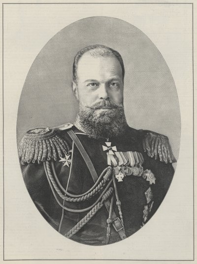 Zar Alexander III af Rusland. af English School