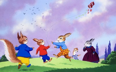 Tufty flyver en drage af English School