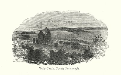 Tully Castle, County Fermanagh (kobberstik) af English School