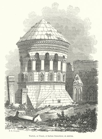 Turbeh, eller sultan Baiandours grav, ved Akhlat (gravering) af English School
