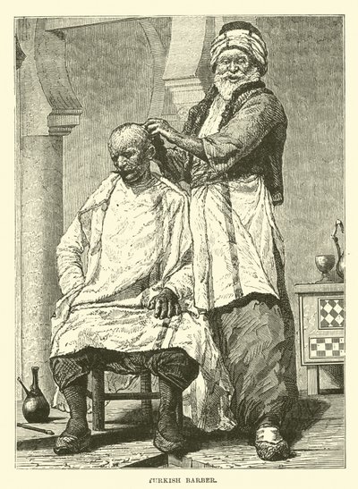 Turkish barber  af English School