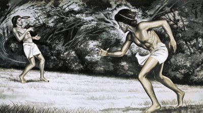 To drenge leger med en diskos af English School