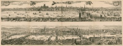 To visninger af London: 1616 og 1890 af English School