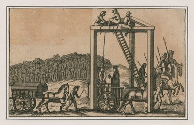 Tyburn-træet, omkring 1680 (kobberstik) af English School