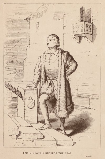 Tycho Brahe opdager stjernen (gravering) af English School