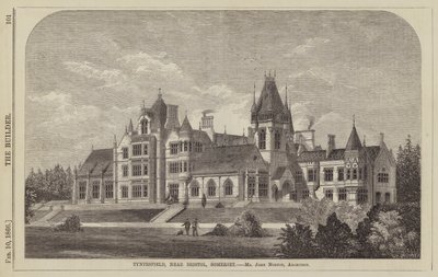 Tyntesfield, nær Bristol, Somerset, hr. John Norton, arkitekt (gravering) af English School