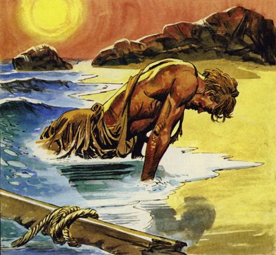 Ulysses skyllede op på øen Ogygia af English School