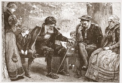 Under Linden-træerne, illustration fra The History of Protestantism af James Aitken Wylie (1808-1890), pub. 1878 af English School