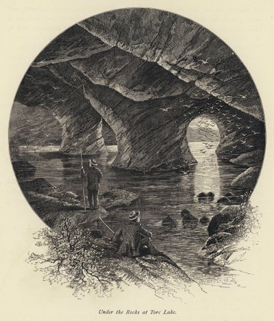 Under the Rocks at Torc Lake (gravering) af English School