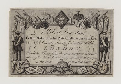 Bedemænd, Robert Low Junior, handelskort af English School