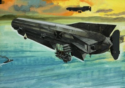 Uidentificeret ballon i Zeppelin-stil af English School