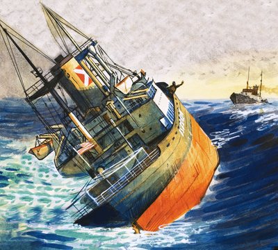 Uidentificeret båd i overhængende fare for at synke af English School