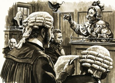 Uidentificeret kvinde kaster støvle i retten af English School