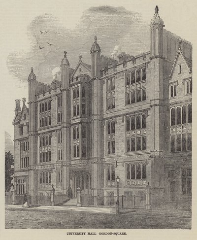 University Hall, Gordon-Square (gravering) af English School