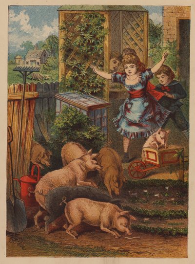 Uvelkomne gæster (farvelitografi) af English School