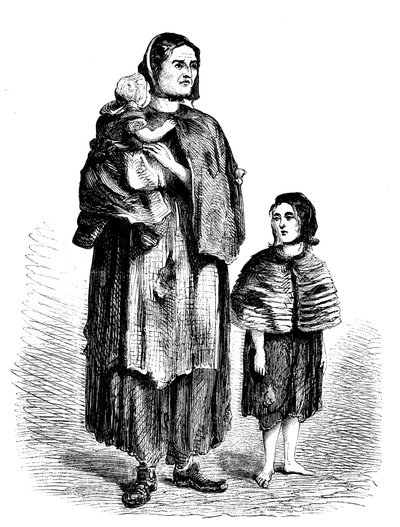 Vagrant i den afslappede afdeling af workhouse af English School