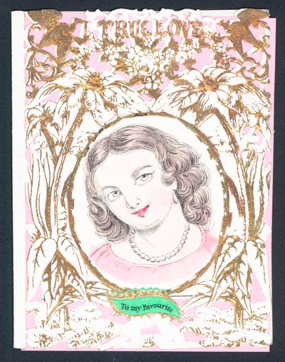 Valentinsdag lykønskningskort af English School