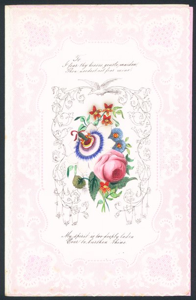 Valentinsdag lykønskningskort af English School