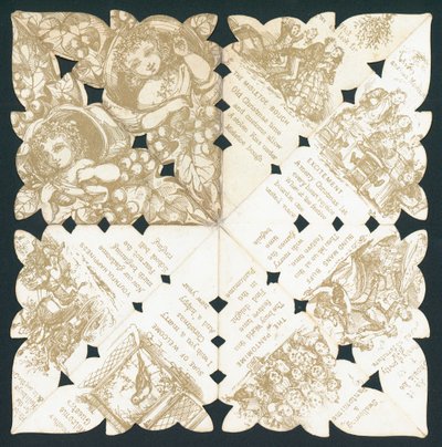 Forskellige julescener, julekort af English School