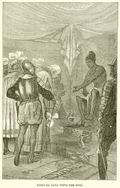 Vasco da Gama besøger kongen af English School