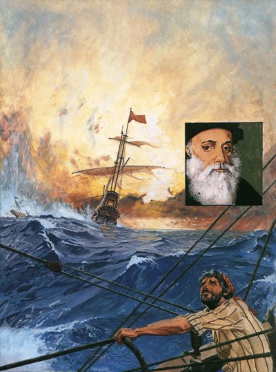 Vasco da Gamas skibe runder Kap af English School