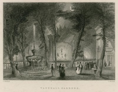 Vauxhall Gardens, London af English School
