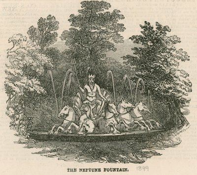 Vauxhall Gardens, London: Neptun-fontænen af English School