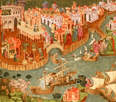 Venedig (farvelitografi) af English School