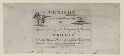 Venisor-sælger, Wrights, handelskort af English School