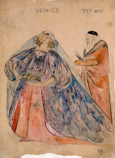 Venus und Titan, 1890er von English School