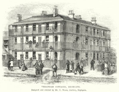 Verandah Cottages, Highgate (gravering) af English School