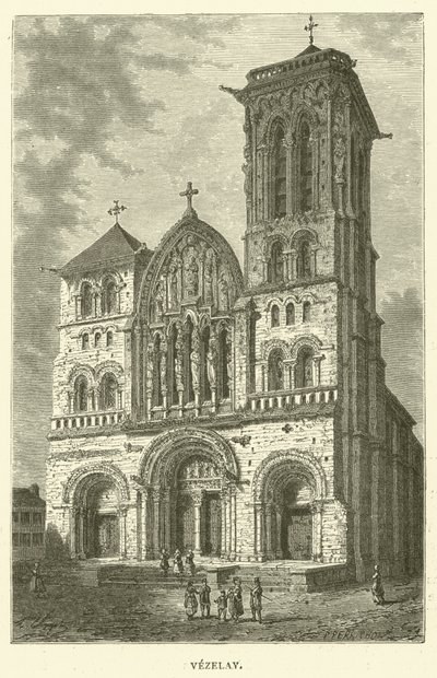 Vezelay (gravering) af English School