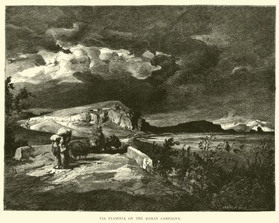 Via Flaminia på den romerske Campagna af English School