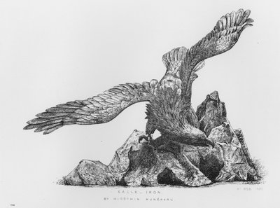 Victoria And Albert Museum: Ørn, jern, af Migochin Muneharu (gravering) af English School