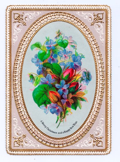 Victoriansk julekort, ca. 1880 af English School