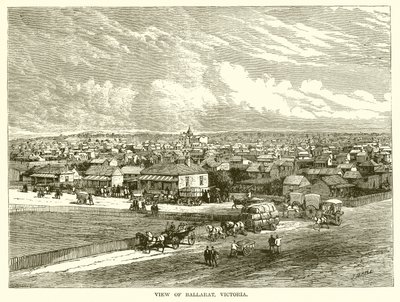 Udsigt over Ballarat, Victoria af English School