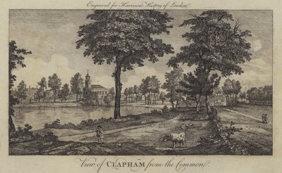 Udsigt over Clapham fra Fælleden (gravering) af English School