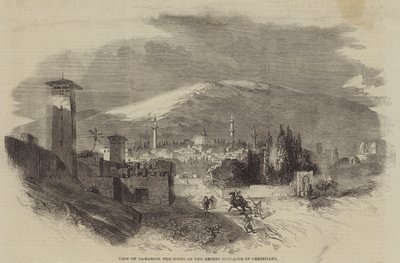 Udsigt over Damaskus, scenen for den nylige massakre på kristne af English School