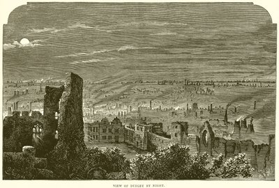 Udsigt over Dudley om natten af English School