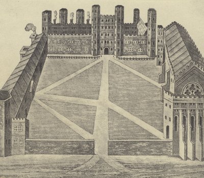 Udsigt over Eton, ca 1622 (dybtryk) af English School