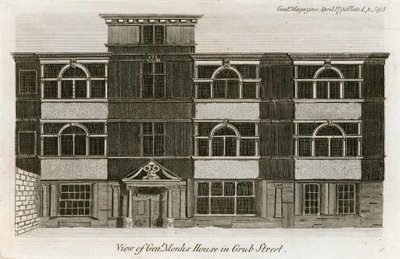 Udsigt over General Monks House i Grub Street af English School