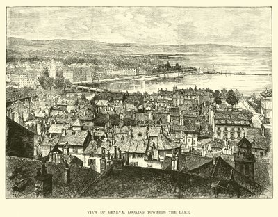 Udsigt over Genève, ser mod søen af English School