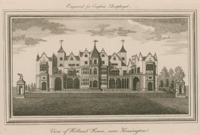 Udsigt over Holland House, nær Kensington af English School
